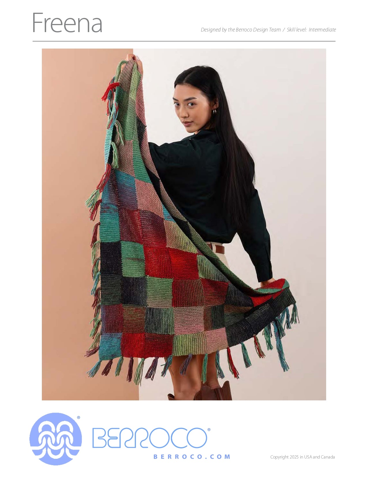 Freena Shawl in Berroco Gianna - Downloadable PDF