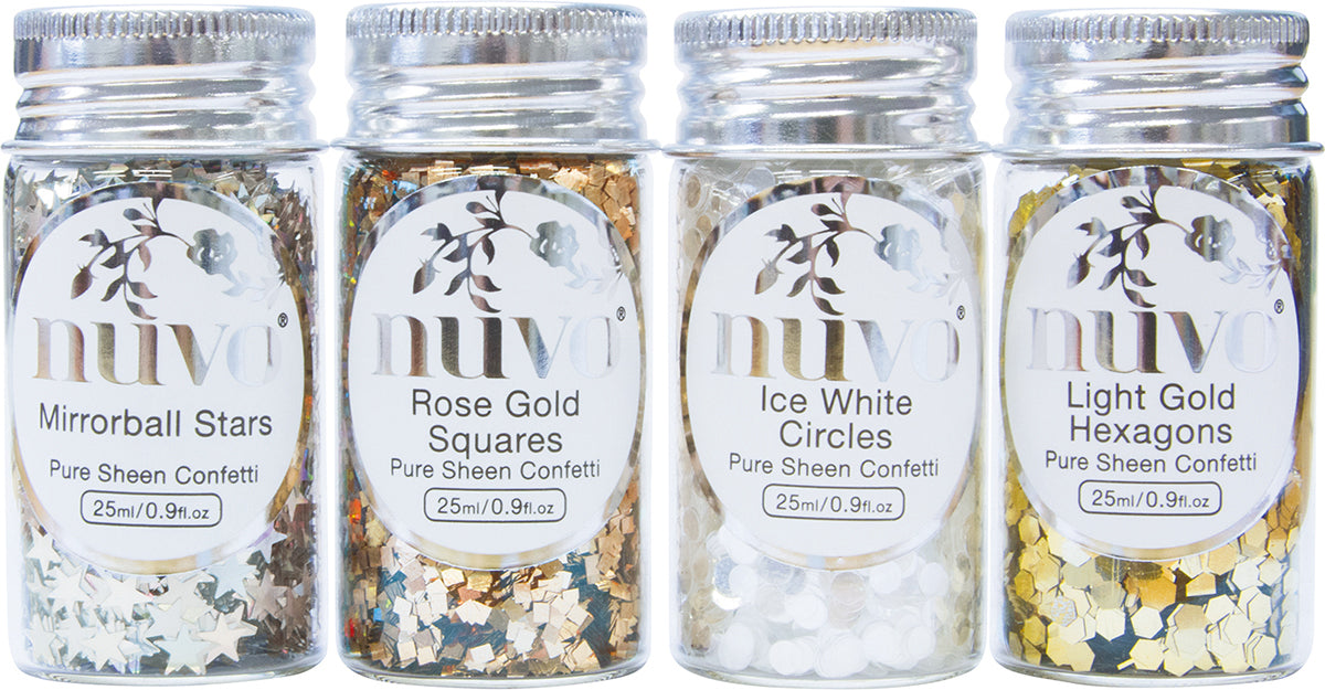 Tonic Studios Nuvo Pure Sheen Confetti 4/Pkg - Golden Years