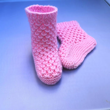 Gorgeous Pink Baby Booties