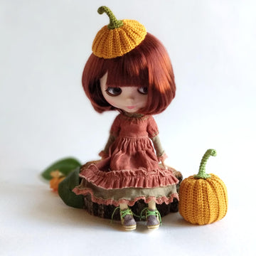 Pumpkin Hat for toy or doll