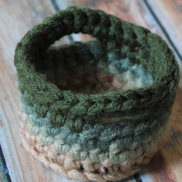 Ombre Mini Handled Basket and Cozy