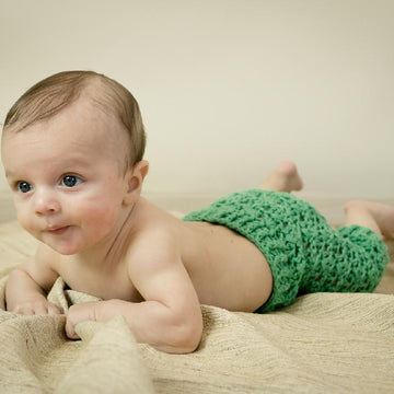 Diagonal Spike Stitch Baby Pants