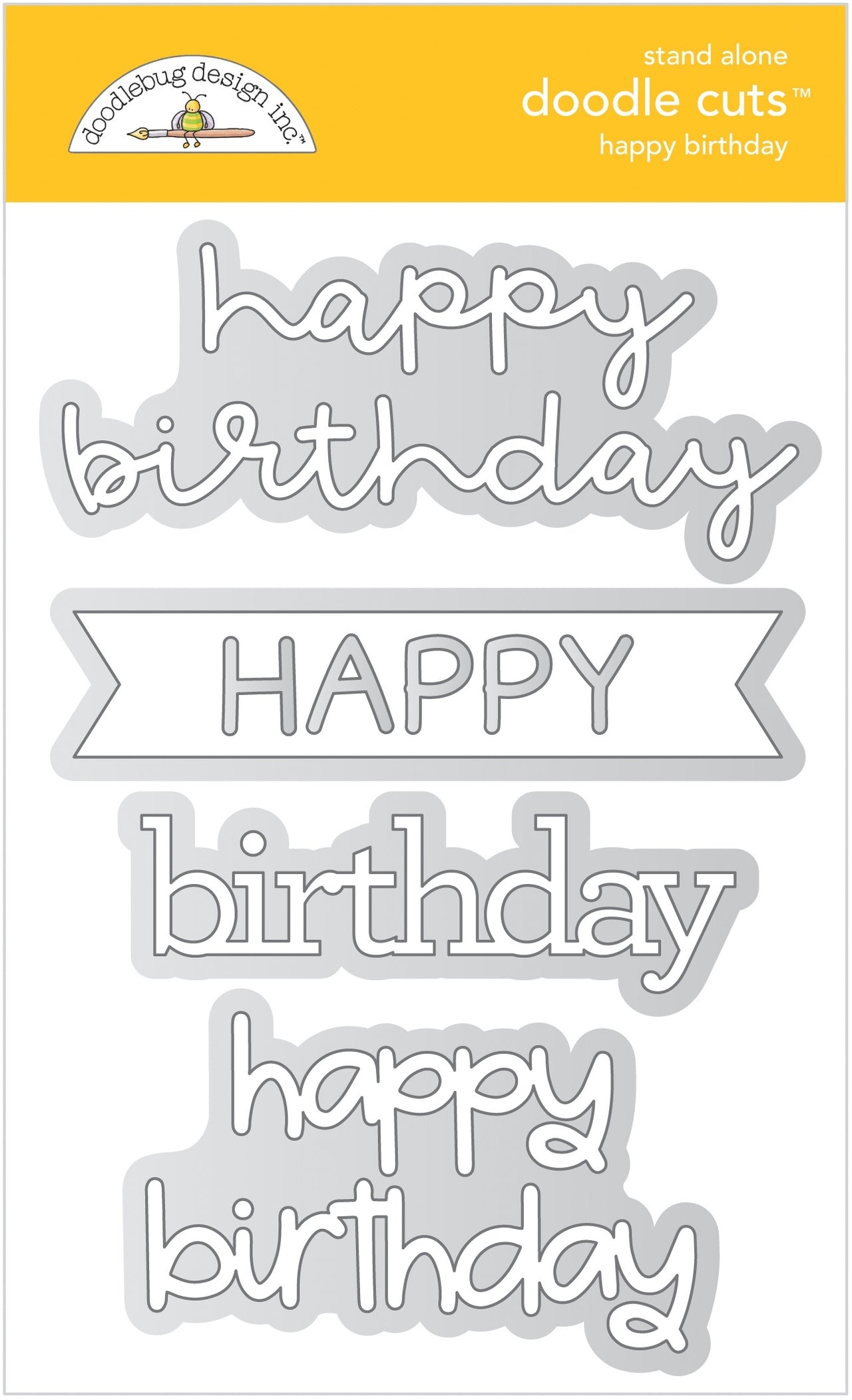 Doodlebug Doodle Cuts Dies - Happy Birthday