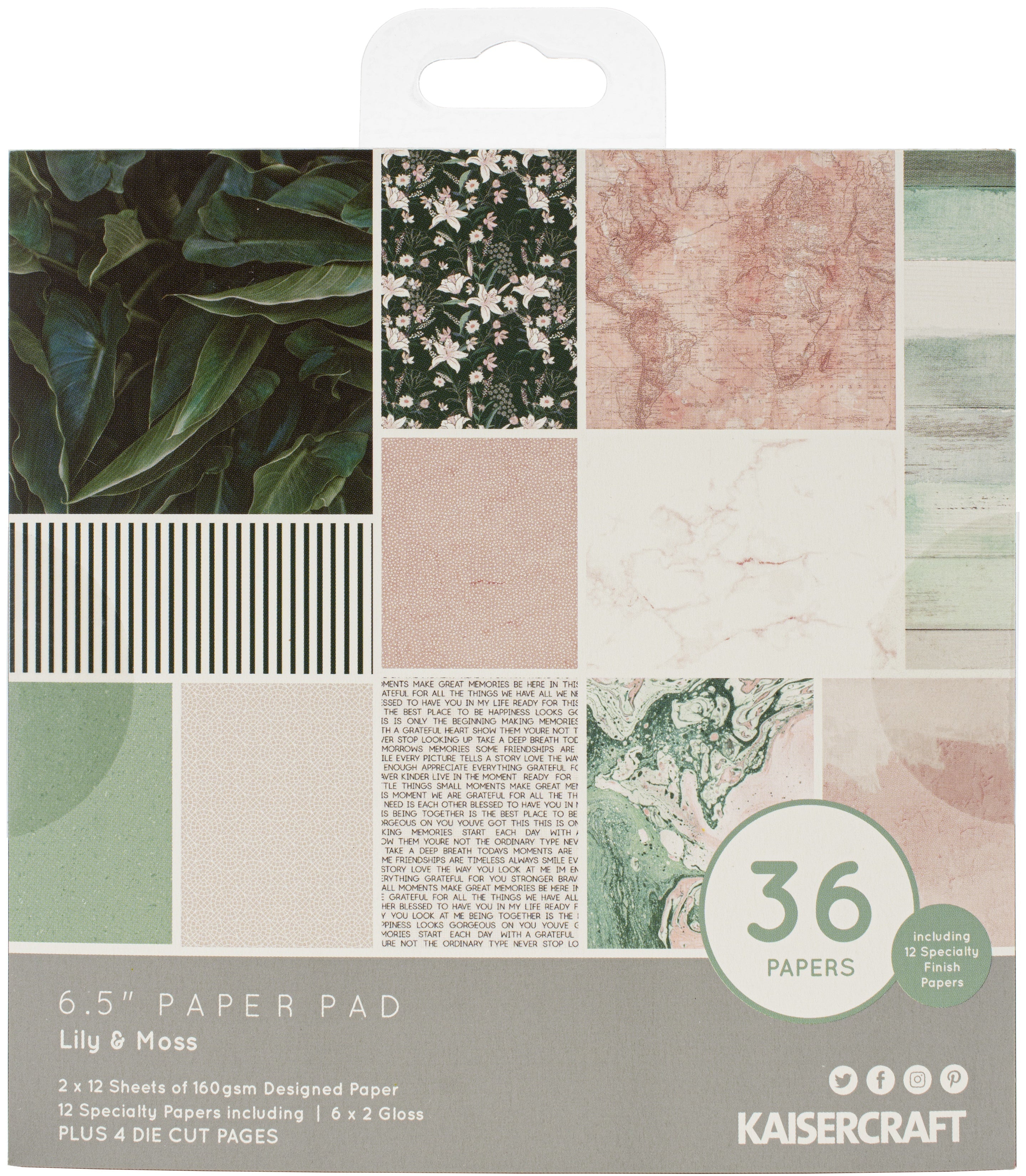 Kaisercraft Paper Pad 6.5"X6.5" 40/Pkg - Lily & Moss
