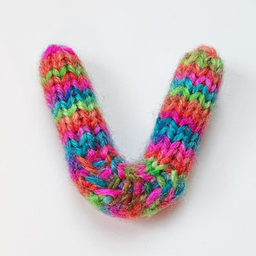 Rainbow Letter V