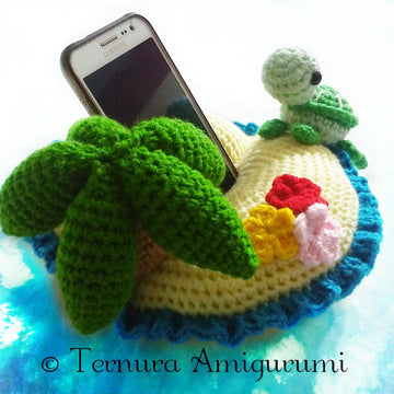 Island support for smartphone crochet pattern