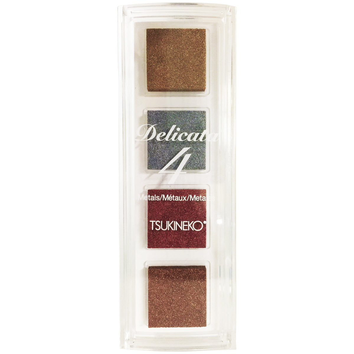 Imagine Delicata Small Pigment Ink Pads 4/Pkg - Metals - Gold, Silver, Copper & Bronze