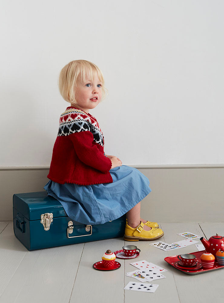 " Celine Cardigan " - Cardigan Knitting Pattern For Girls in MillaMia Naturally Soft Merino by MillaMia