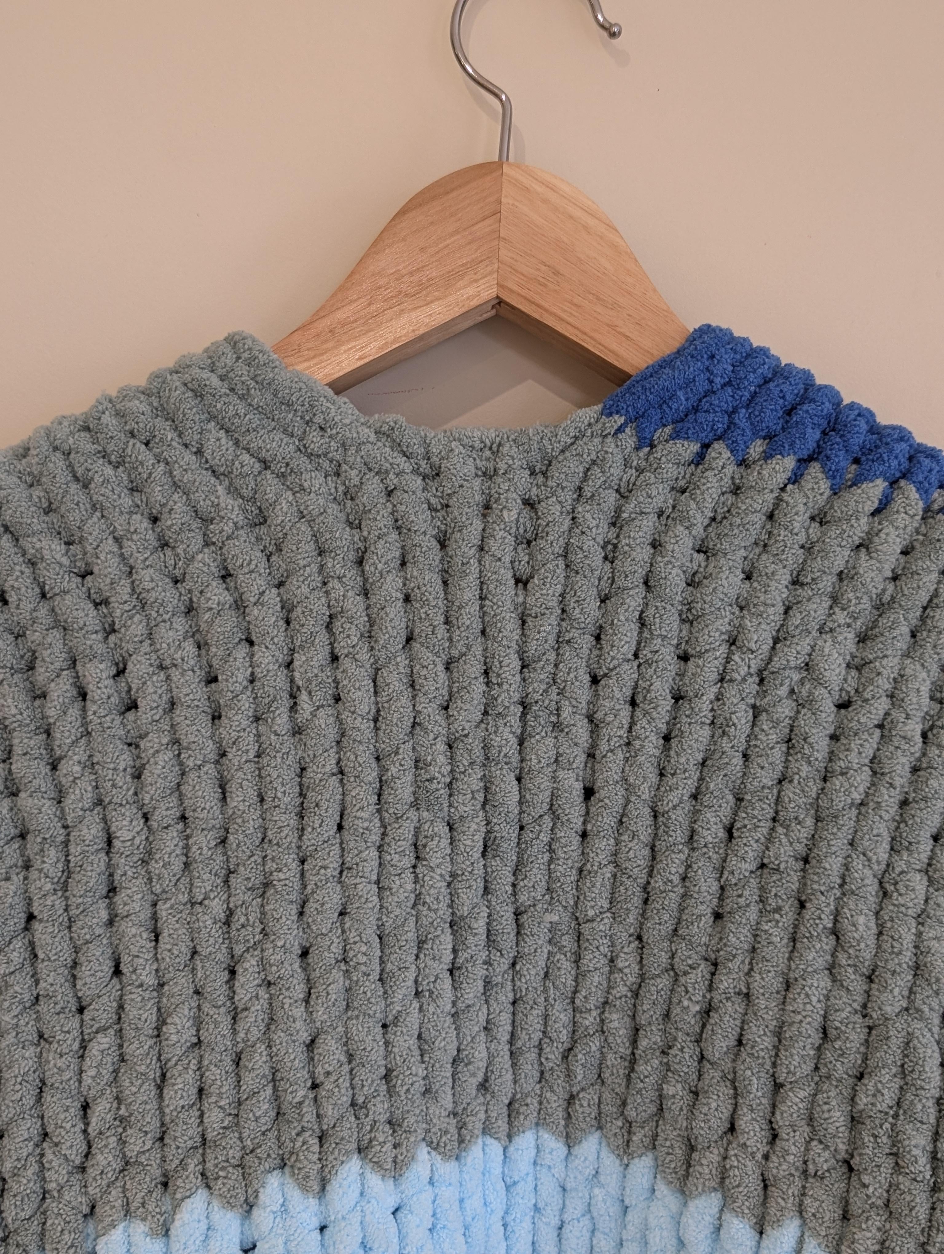 Chunky finger knit cardigan