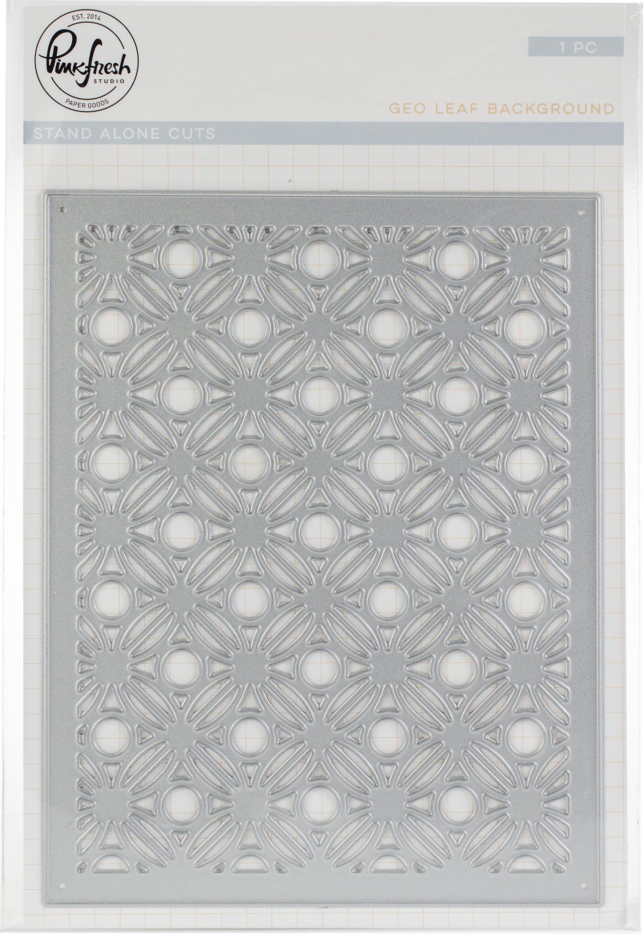 Pinkfresh Studio Die - Geo Leaf Background