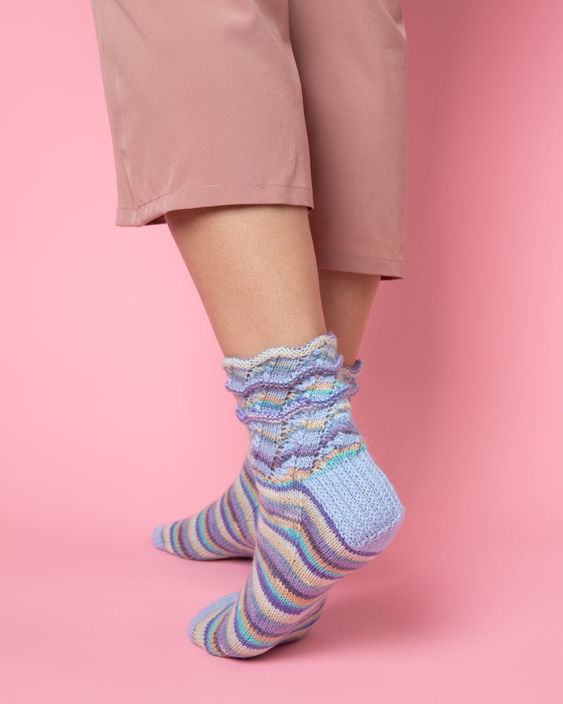 "Fairground Feet Socks" - Free Socks Knitting Pattern in Paintbox Yarns Socks