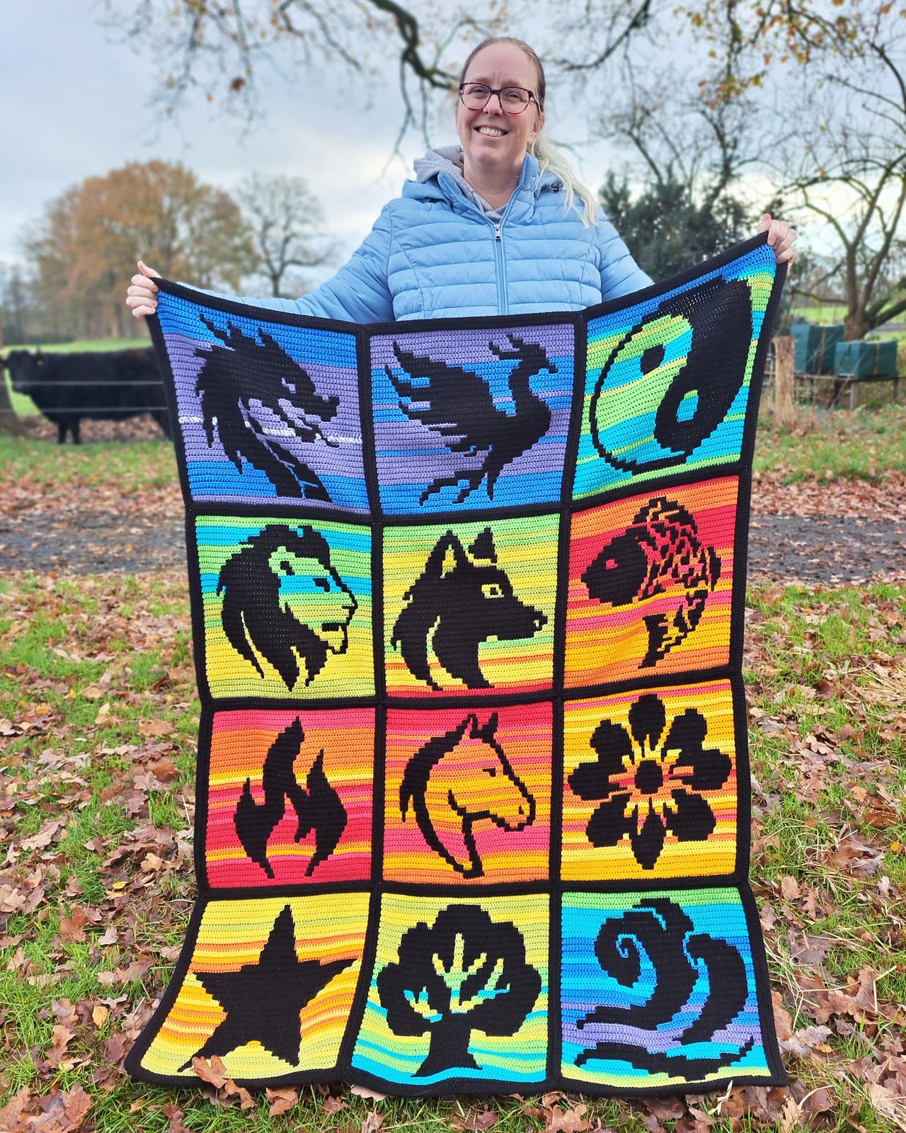 Soul Symbols Temperature Blanket | Overlay Mosaic