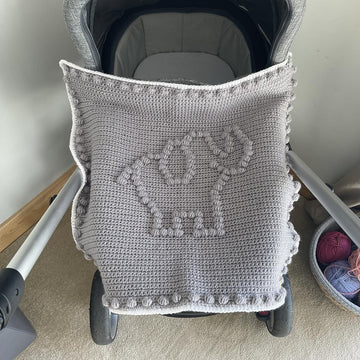 Elephant car seat blanket