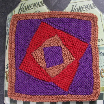 Hurricane Sandy Whirly 9" Afghan Block Knit