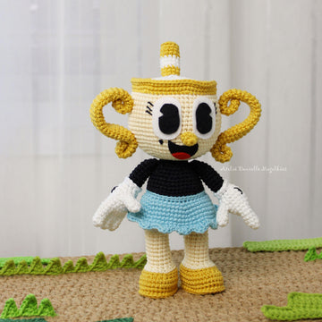 Ms. Chalice from Cuphead Amigurumi Pattern (Big Version) – Digital PDF