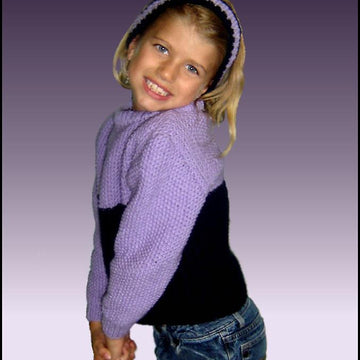 Girls sweater knitting pattern with matching headband 301