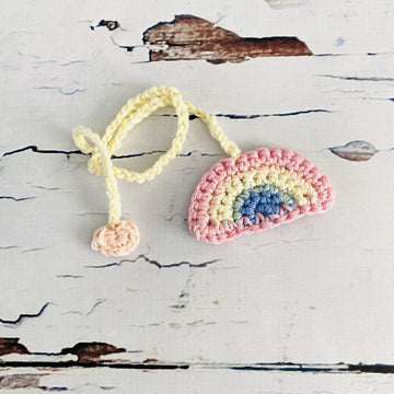 Rainbow Crochet Cord Tie