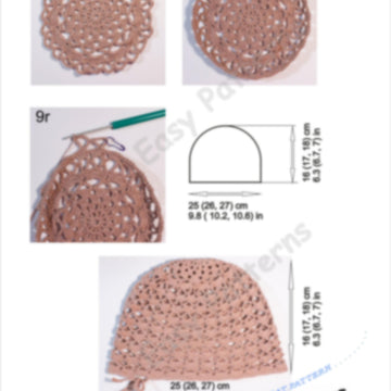 Lacy hat with adjustable strap