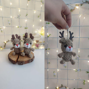 Handmade Reindeer Keychain, Fawn Keychain