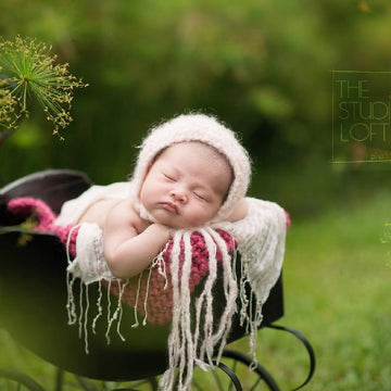 #21 Newborn fuzzy bonnet