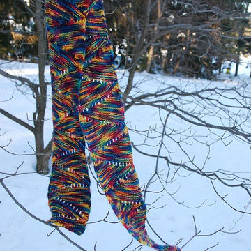 Zig Zag Eyelet Scarf