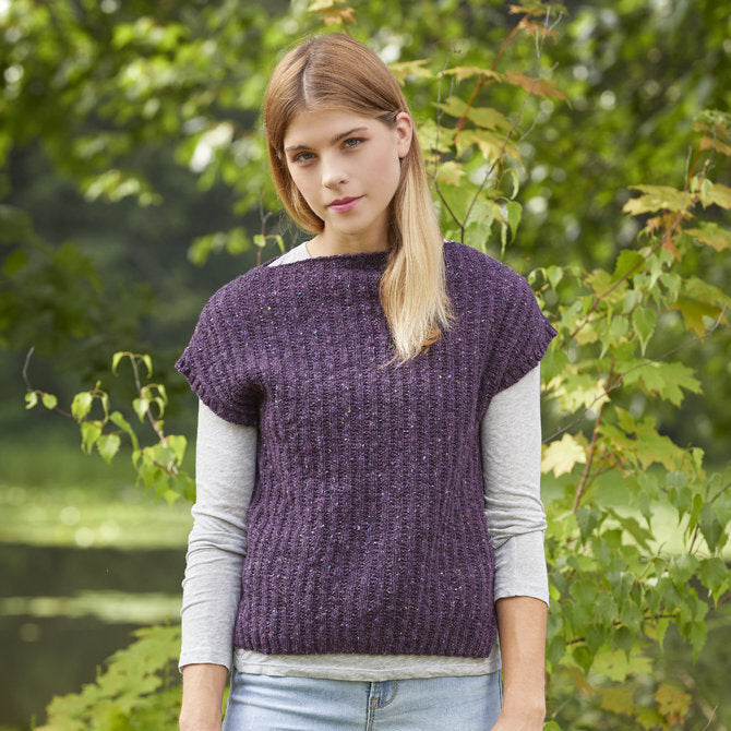 Kenmare Vest in Tahki Yarns Donegal Tweed - Downloadable PDF