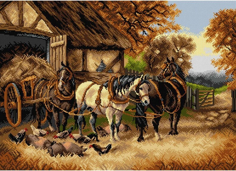 Orchidea The Hay Cart Tapestry Canvas - 2797R