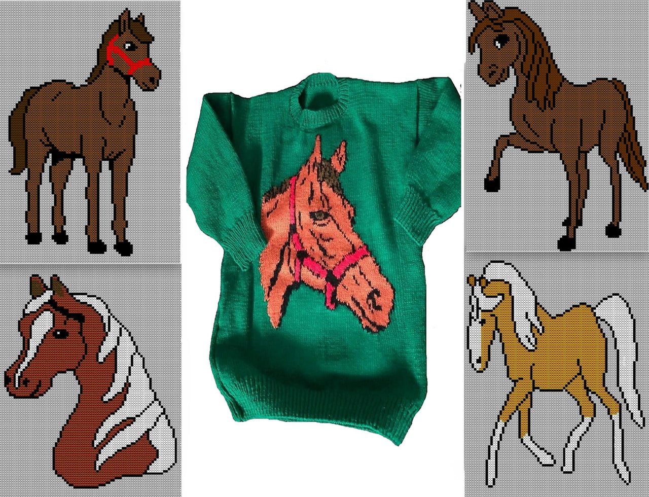5 x Cute Horse Jumper