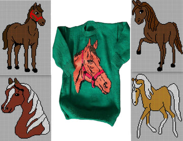 5 x Cute Horse Jumper