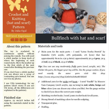 203 Bullfinch with hat and scarf