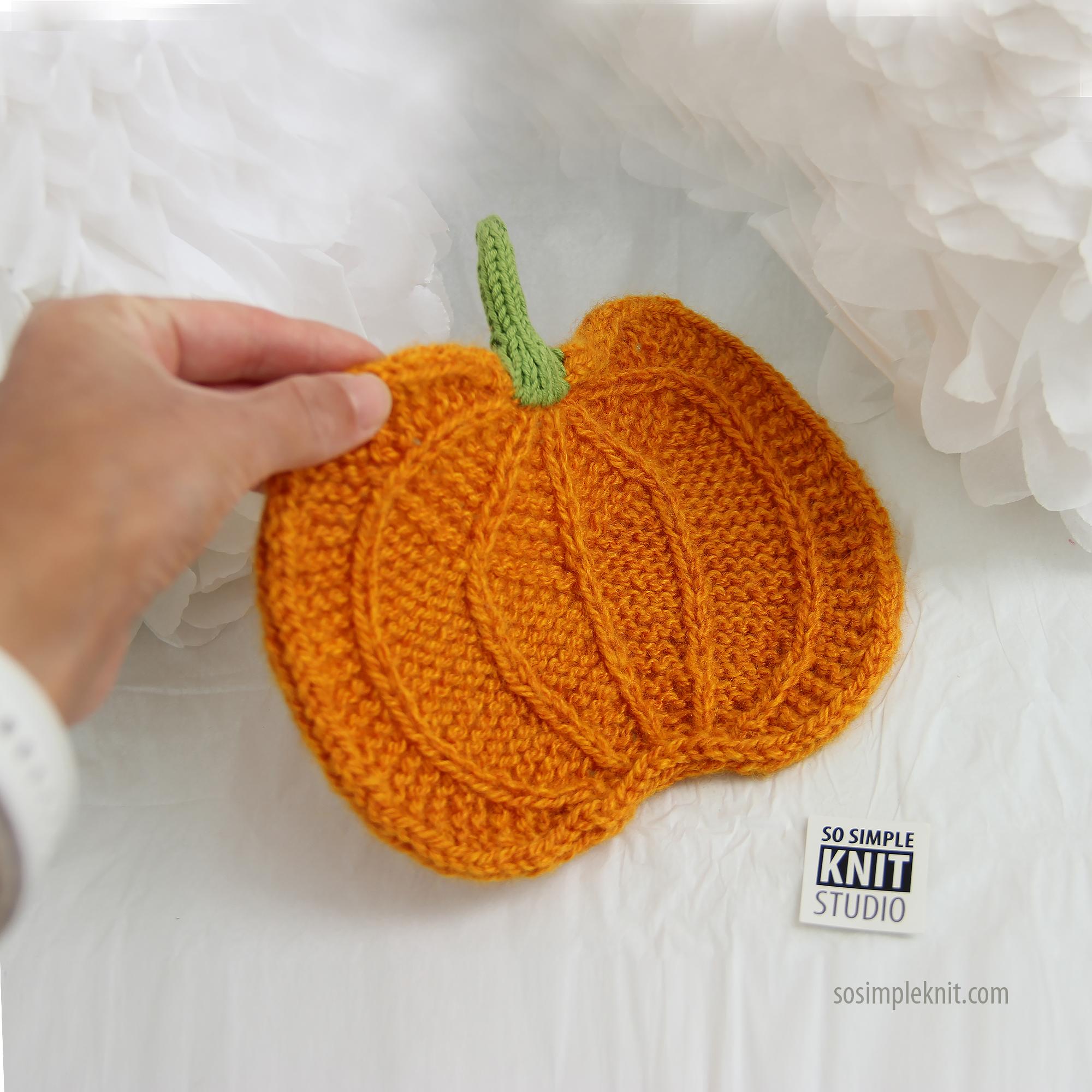 Knitted Pumpkin Coaster