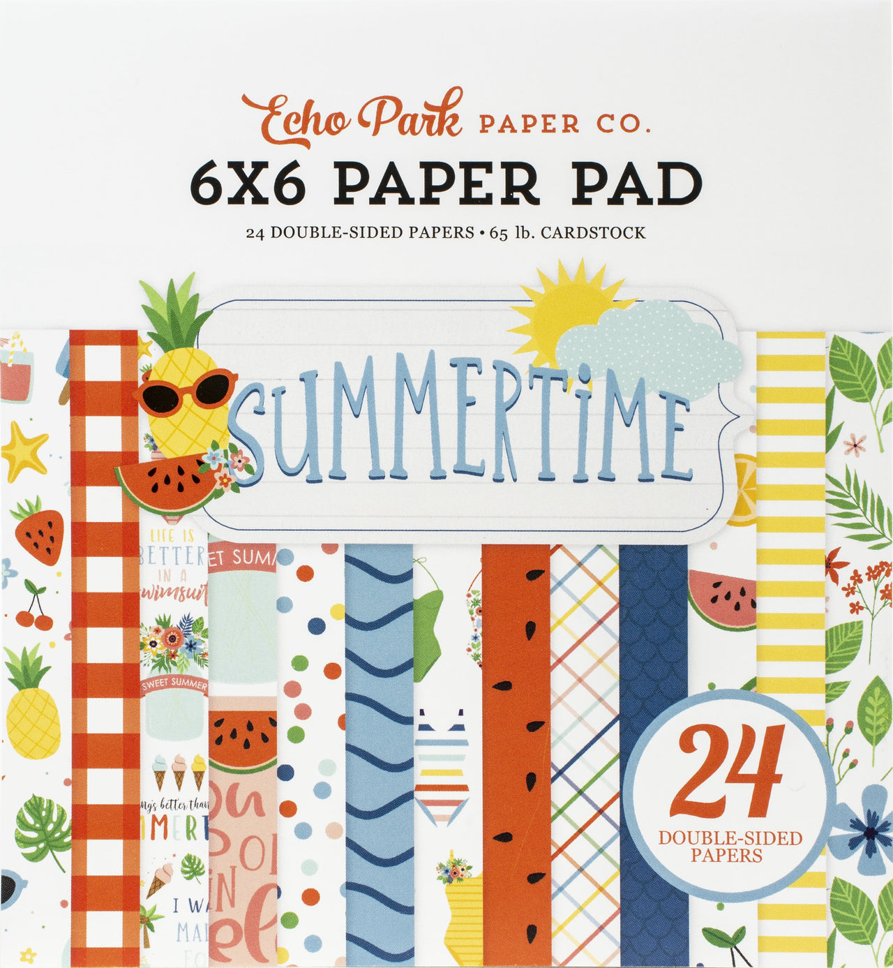 Echo Park Paper Echo Park Double-Sided Paper Pad 6"X6" 24/Pkg - Summertime