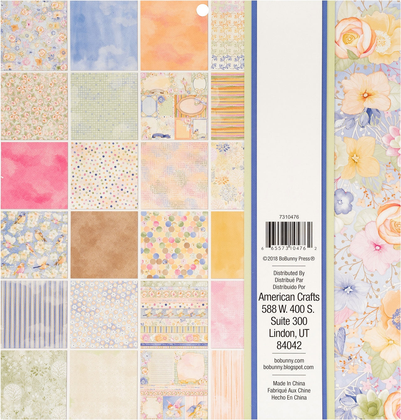 American Crafts BoBunny Single-Sided Paper Pad 12"X12" 48/Pkg - Harmony, 24 Designs/2 Each