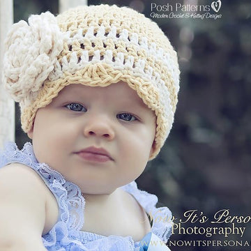 Petal Edge Beanie With Flower 261