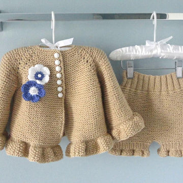 Knitting Baby Cardigan Garter Stitch Baby Bloomers