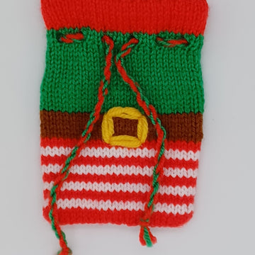 Christmas Chocolate Coin Bags Knitting Pattern Decoration