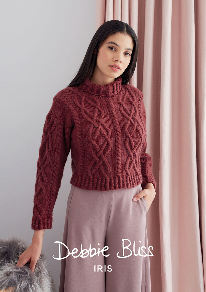 "Sorrell Sweater" - Sweater Knitting Pattern For Women in Debbie Bliss Iris