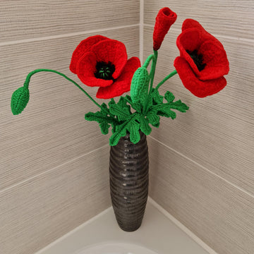 Crochet Poppy flowers