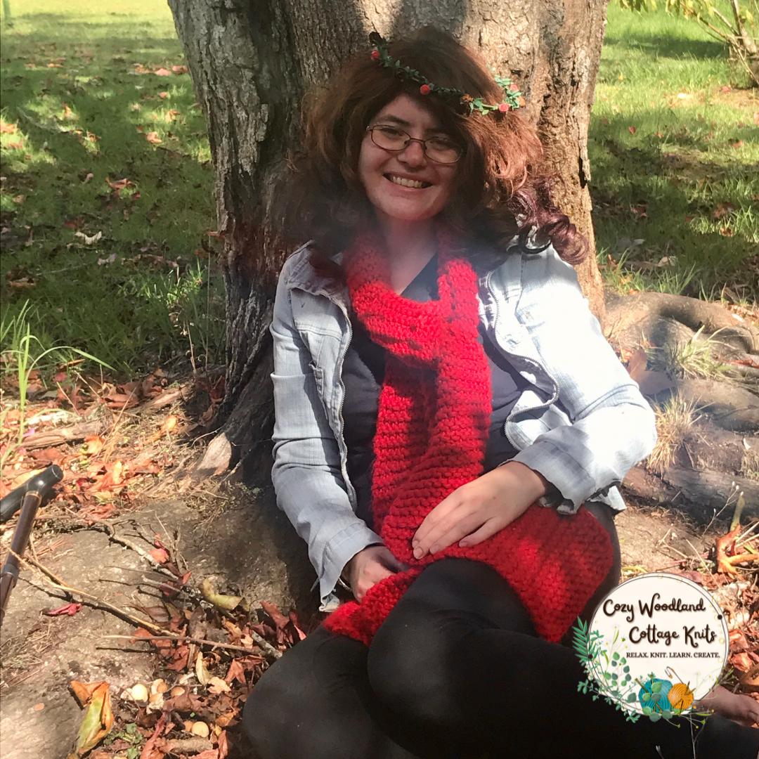 Autumn Leaves Chunky Scarf
