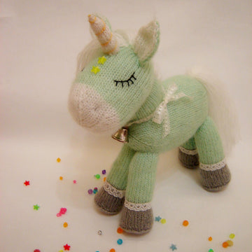 Toy Knitting Pattern plush Unicorn Knit a magical Unicorn as a gift for a girl