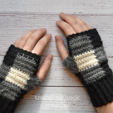 Mod Buffalo Plaid Fingerless Gloves