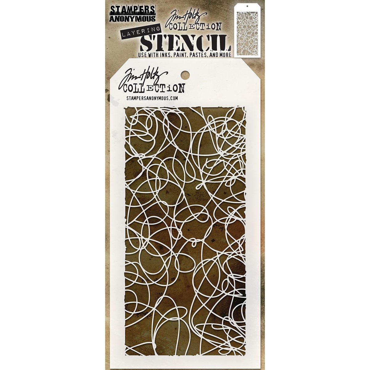 Stampers Anonymous Tim Holtz Layered Stencil 4.125"X8.5" - Doodle