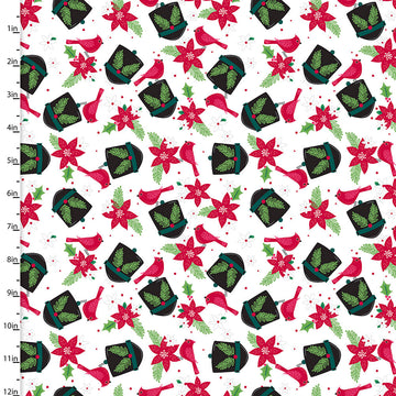3 Wishes Fabric Holiday Wonder - Bird