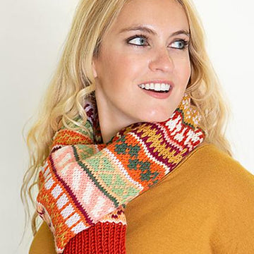 Golden Hour Fair Isle Scarf