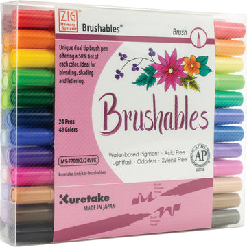 ZIG Memory System Brushables Dual-Tip Markers 24/Pkg - 560258