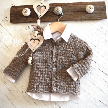 Woodland Textured Top Down Cardigan – P121 + Bamboo Breeze – P120