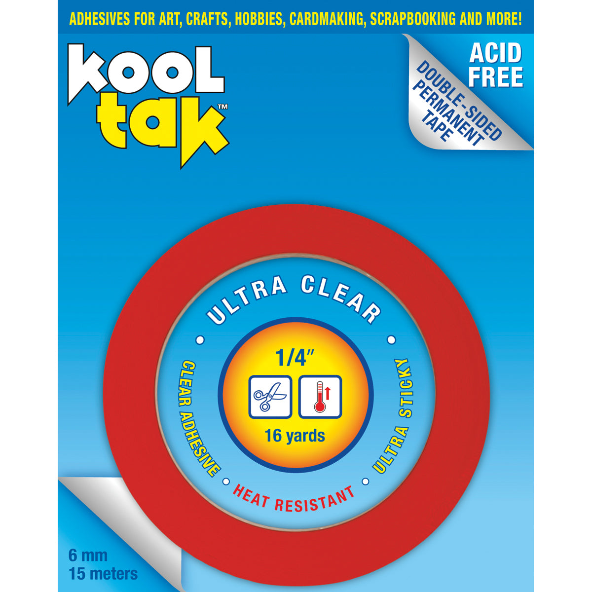 Kool Tak Ultra Clear Tape - .25"X16yd