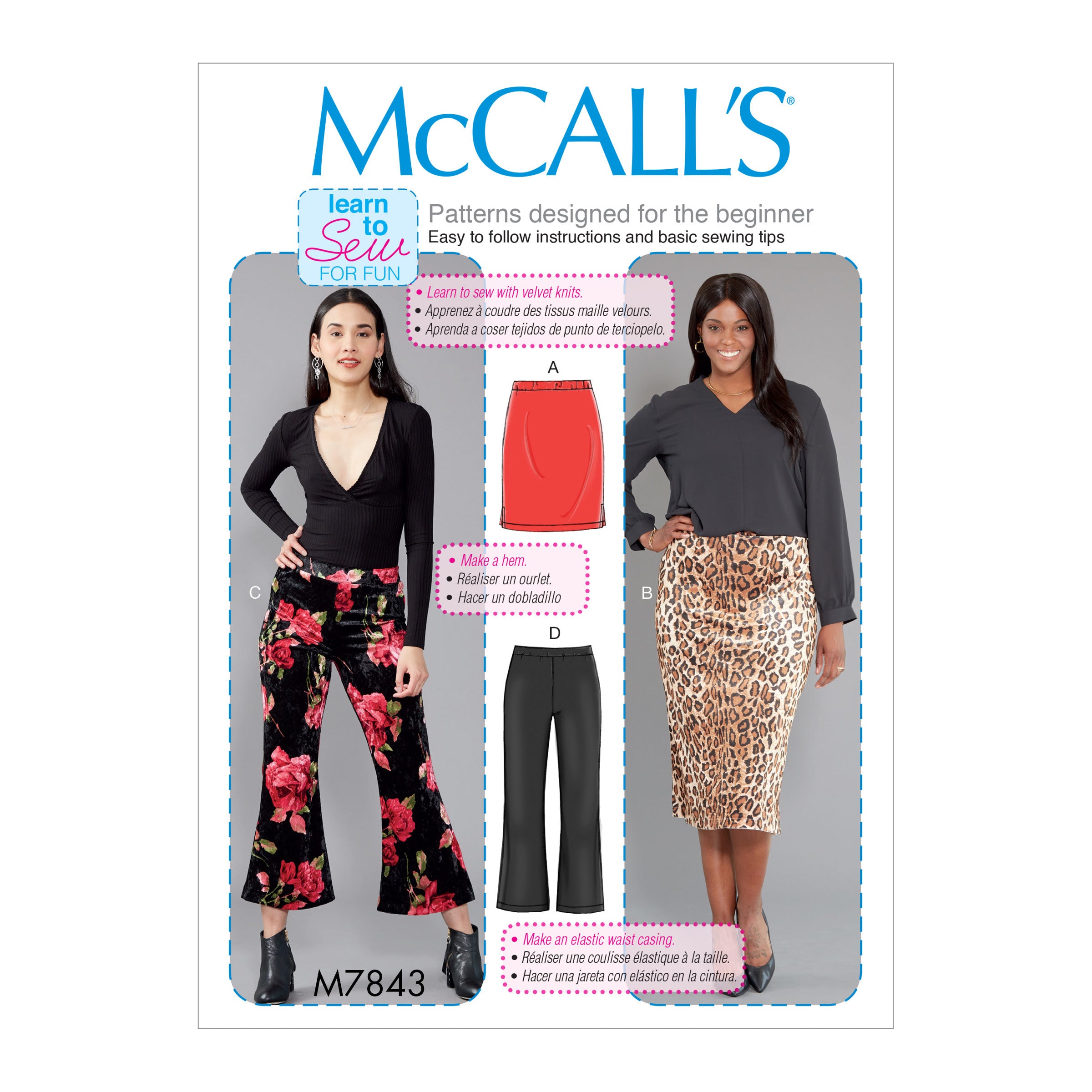 McCall's Misses'/Women's Skirts and Pants M7843 - Sewing Pattern