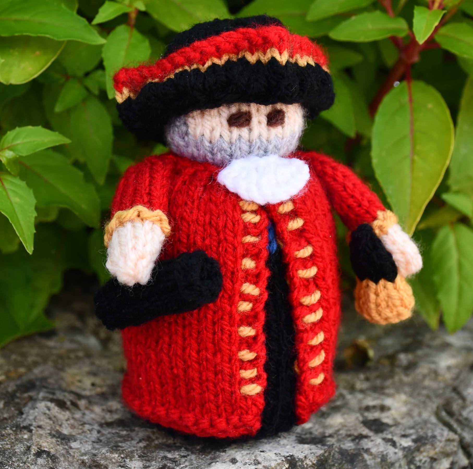 Victorian Town Crier Doll Knitting Pattern - Toy Knitting Pattern
