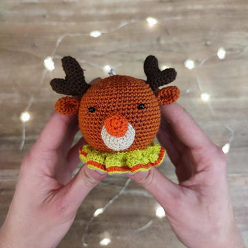 Ron the Reindeer Crochet Bauble Pattern